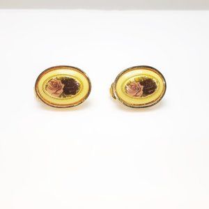 VINTAGE ROSE CLIP-ON EARRINGS